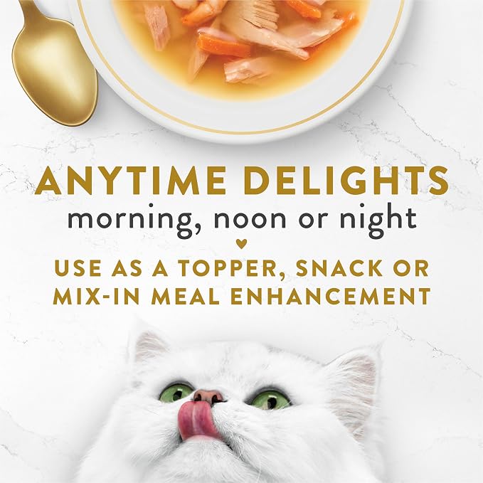 Purina Fancy Feast Broths Classic Cat Food Topper With Tuna, Shrimp, and Whitefish - (Pack of 16) 1.4 oz. Pouches
