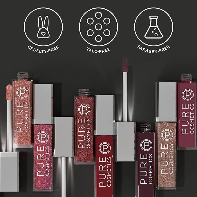 Pure Illumination Light-Up Lip Gloss with LED-Lit Applicator Brush + Side Mirror, Non-Sticky, Moisturizing Hydrating Lip Glosses with Lanolin, Jojoba Oil, & Vitamin E, Girl Crush