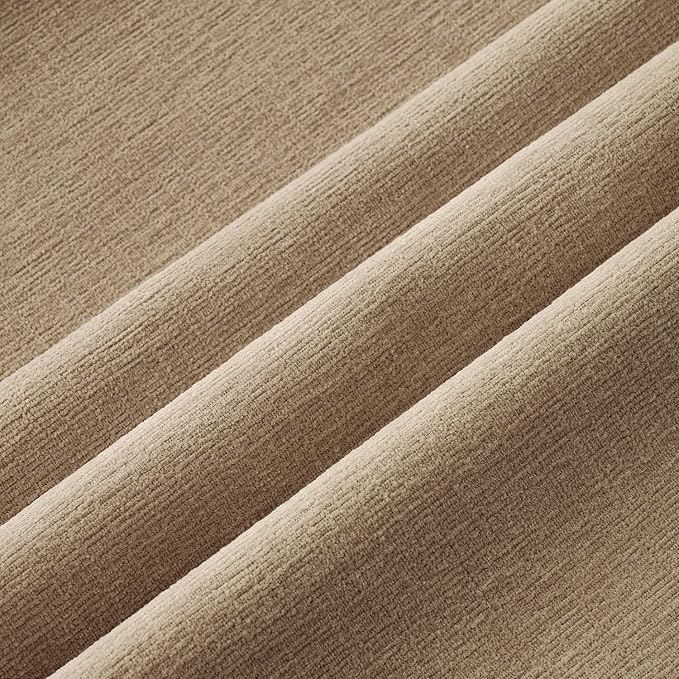 MIULEE Light Brown Chenille Couch Throw Pillow Covers, 20x20 | Set of 2, Farmhouse Rustic Home Decor, Decorative Pillowcases for Sofa Living Room Bed