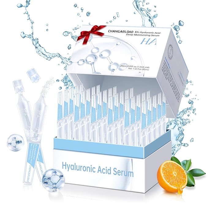 5% Ultra Hydrating Serum Vials with Niacinamide,Collagen Stem Cell,Wake Nature Perfection|AntiAging|Deep Hydration|CellActivation-1.5ml*30Pcs Ultra Hyaluronic Acid Serum for Face