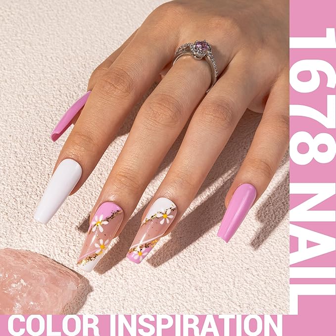 MelodySusie Thick Purple Pink Gel Nail Polish,0.5fl oz Rose Nails Soak Off UV LED Pretty Pink Gel Polish Gift for Women Nail Art Manicure Salon DIY Nail Design Decoration at Home-A1608