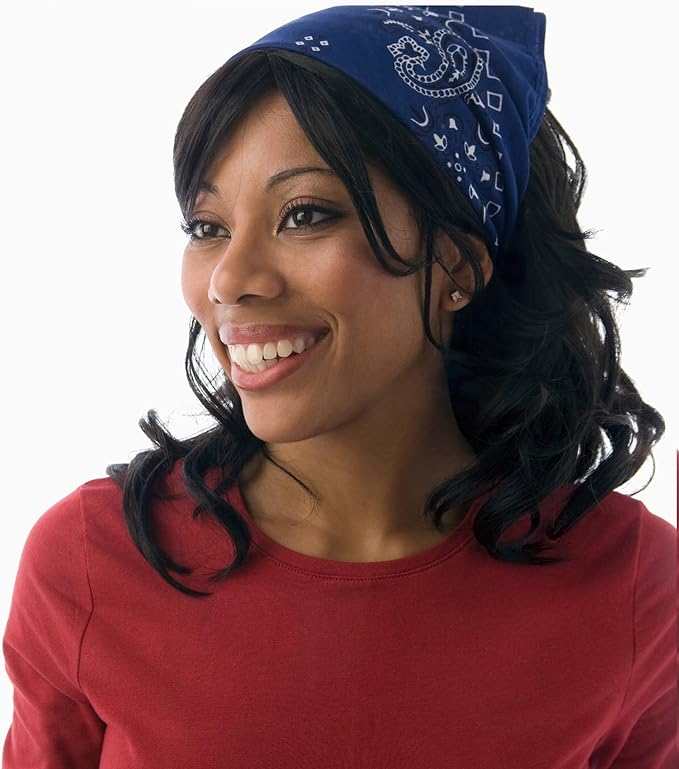 Gift Packaging Bandana for Men Women - 100% Cotton, Paisley, 22x22 In, 1 Pack - Large Bandanna Handkerchief Cowboy Hanky