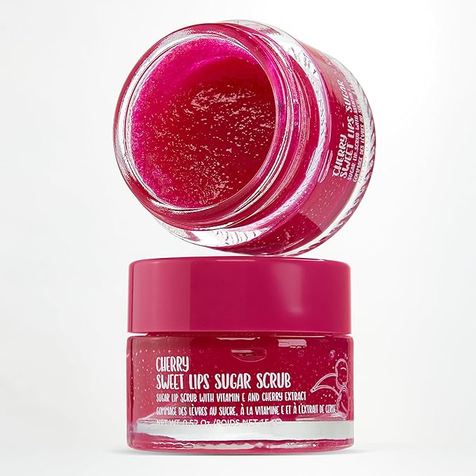 W7 Sweet Dreams Lip Care Trio - 3 Piece Set - Overnight Lip Mask, Lip Balm & Lip Scrub - Cherry