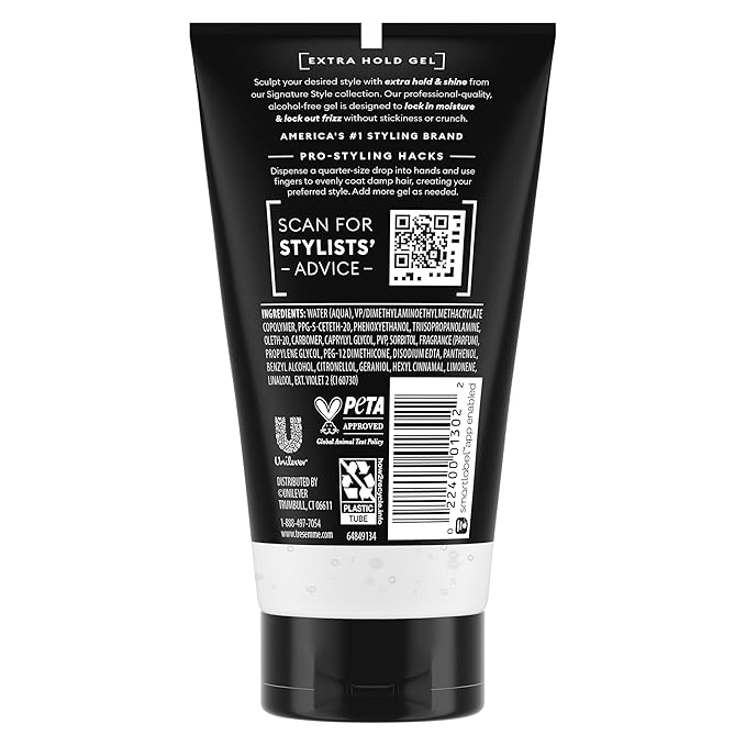 TRESemmé Alcohol-Free Gel Extra Hold for 24H Frizz Control, with Pro Lock Technology, 5 oz