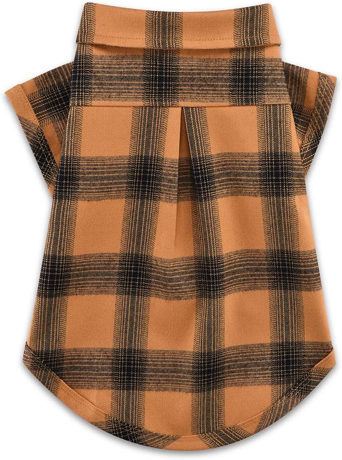 Koneseve Dog Shirt Plaid Dog Clothes for Medium Large Dogs Boy Girl Soft Pet T-Shirts Breathable Outfit Adorable Costume Grid Clothing Birthday Thanksgiving Christmas Sweater Apparel (Yellow; 6XL)