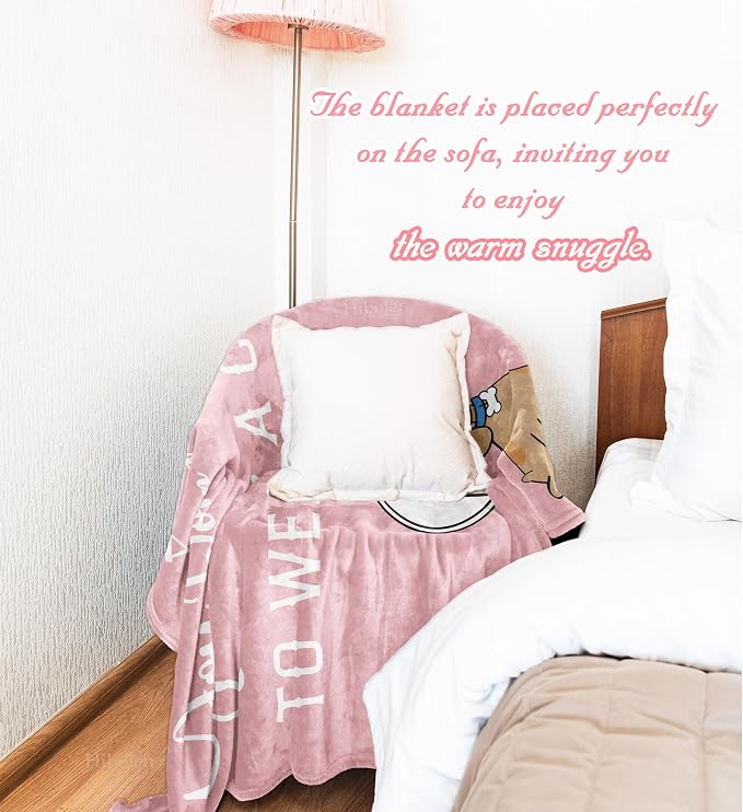 Get Well Gifts for Women/Men After Surgery Pink Blanket 60"x80" | Feel Better/Get Well Soon Gifts for Women, Surgery Recovery Gift for Men, at Least You Dont Have to Wear A Cone