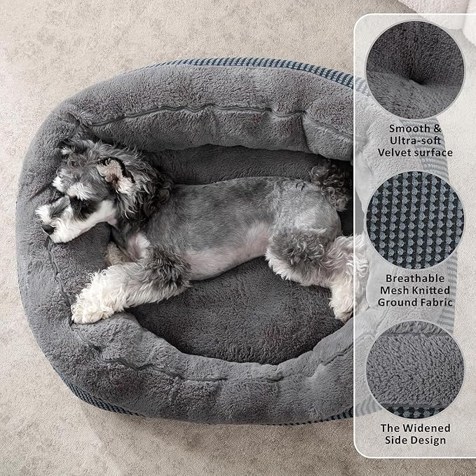 XL Dog Beds Large Sized Dog, Washable Orthopedic Warming Soft Sleeping Durable with Anti-Slip Bottom