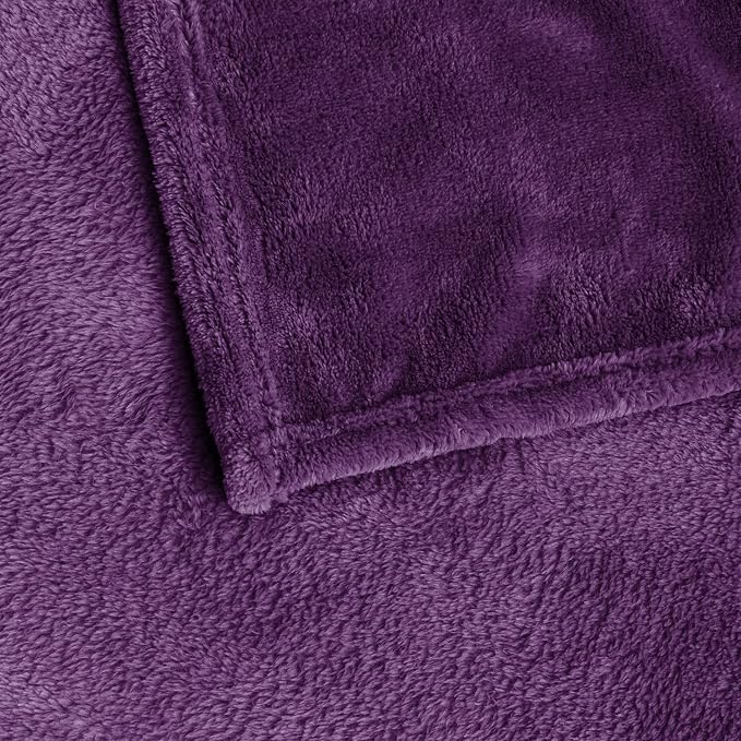 BEDELITE Fleece Blanket Soft Plush Queen Size Bed Blanket Purple 90"x90" | Ultra Soft Fleece, Plush Microfiber, Lightweight Warmth, All Season Comfort, Fade Resistant, Machine Washable,Perfect for Bed