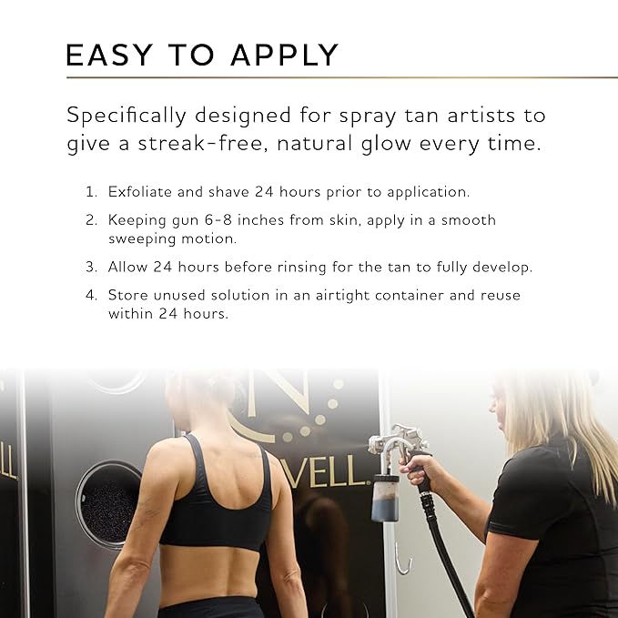 Norvell Premium Spray Tan Solution Double Dark 128 fl oz – Professional Sunless Tanning Formula for Deep Rich Bronze Glow, Streak Free, Fast Drying, Long Lasting Color
