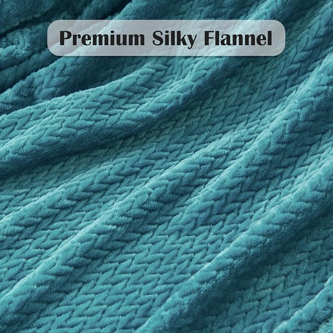 NEWCOSPLAY Fleece Leaves Pattern King Blanket, Dark Blue, 90"x110" | Super Soft Throw Blanket, Lightweight Cozy Bed Sofa Blanket, Premium Silky Flannel Fleece, Travel Blanket for All Season Use
