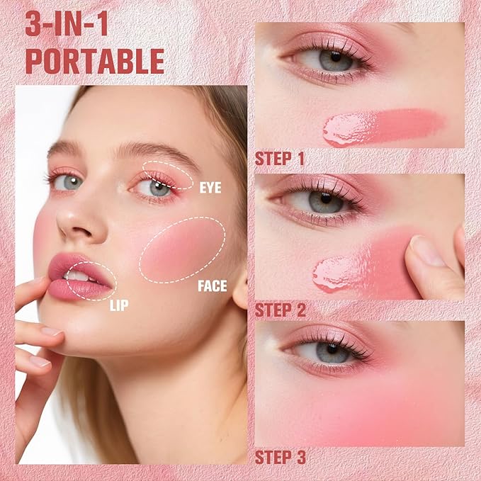 Matte Liquid Blush for Cheeks, High Pigment Buildable Cream Blush, Long-Lasting Natural Glow - Hydrating Formula Lightweight Makeup Radiant Flushed Cheeks (06 Lavender)