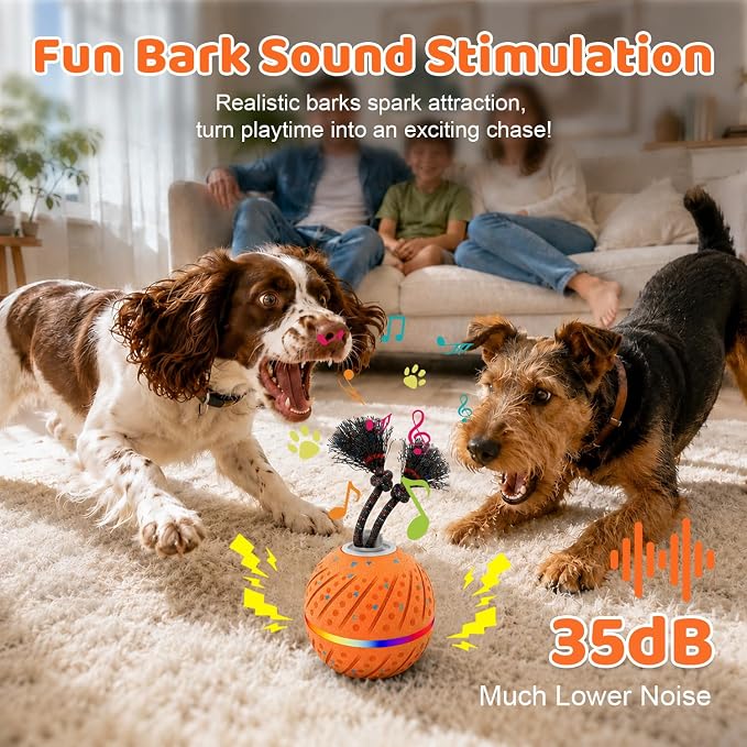 Smart Interactive Dog Toys Ball for Aggressive Chewers Medium Large,E-TPU