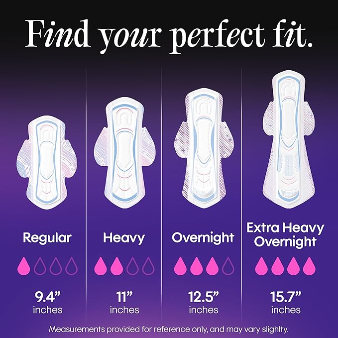 Kotex Ultra Thin Pads with Wings, Regular Absorbency, 100 Count (2 Packs of 50)(Packaging May Vary)