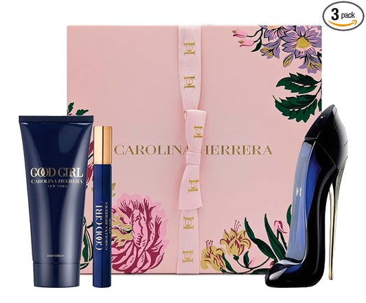Carolina Herrera Good Girl 3 Pieces Gift Set for Women (2.7 Ounce Eau de Parfum Spray + 3.4 Ounce Body Lotion + 0.3 Eau de Parfum Mini Spray)