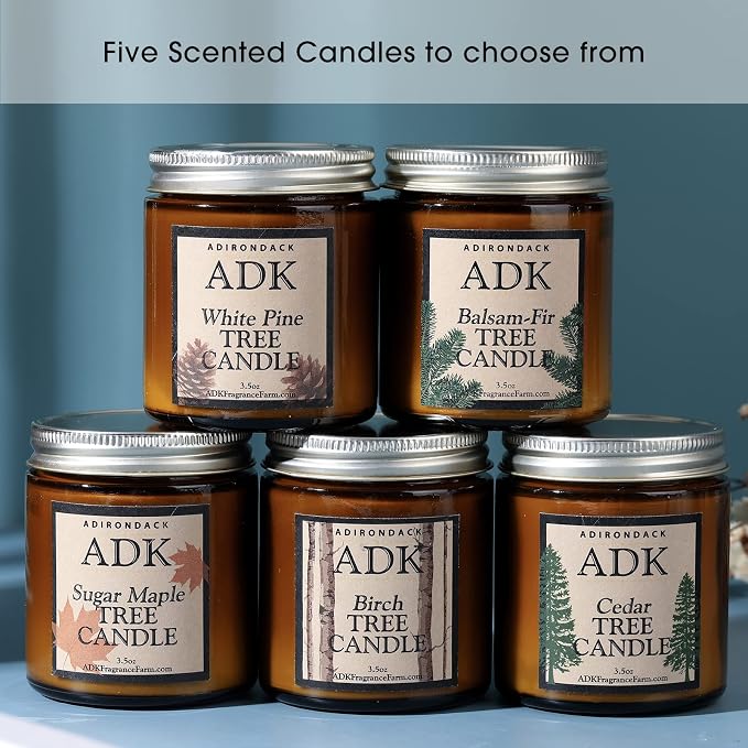 ADK Cedar Scented Candle, 3.5 Oz Aromatherapy Candle, Proudly Poured in The USA, Natural Wax for Relaxation and Home Décor, for Gift, Kitchen, and Living Spaces