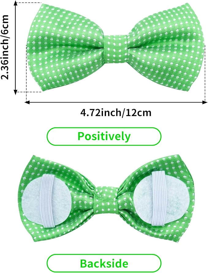 PET SHOW 8 Pack Dot Dog Bowties for Large Dogs Slide on Collar