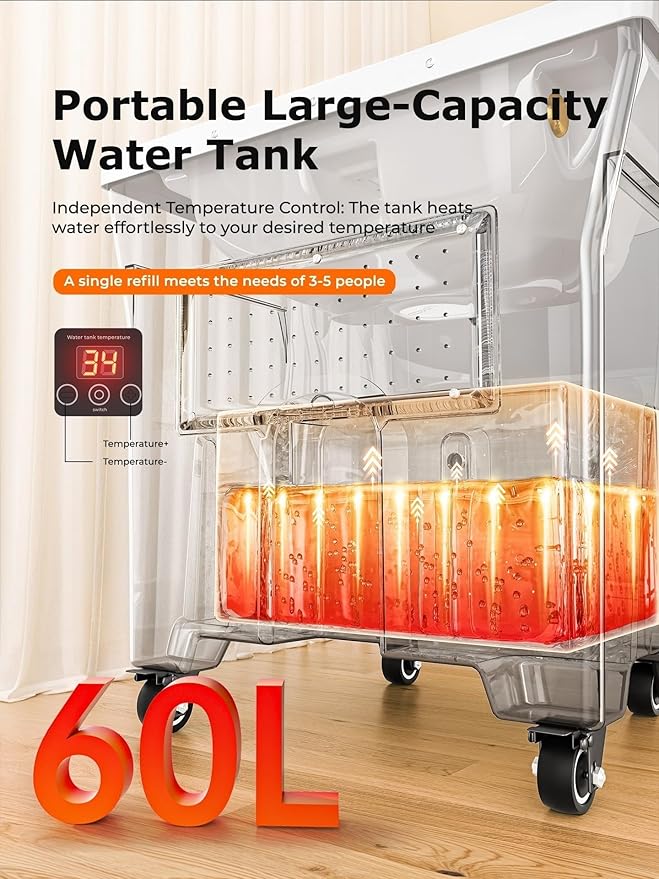 Head Spa Equipment, Portable Head Spa with Large Water Tank, Water Circulation System & Touch Panel | Perfect for Barber Shop, Hair Salons and Home Use