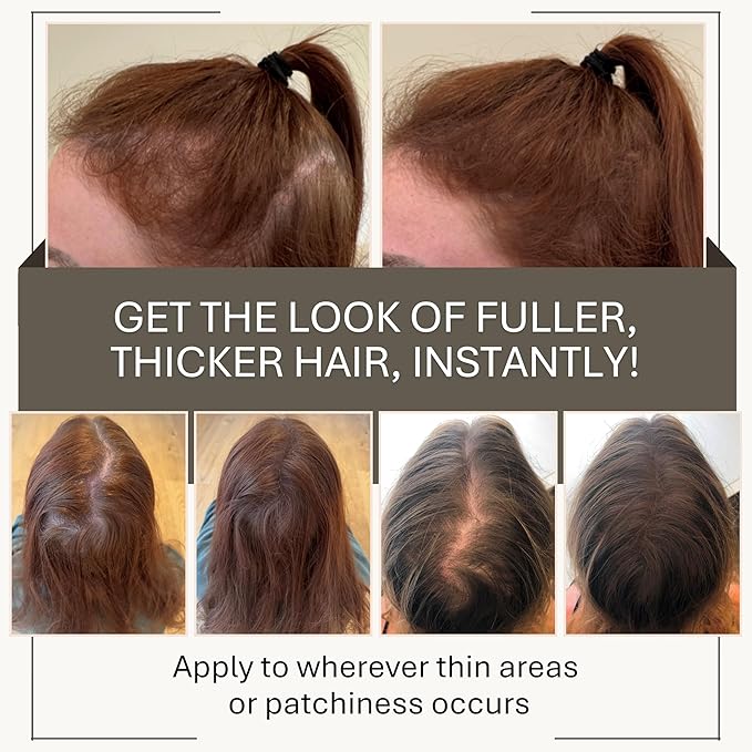 Joan Rivers Great Hair Day Root Touch Up Powder – Fill-in Powder for Thicker, Fuller Looking Hair (Dark Brunette)