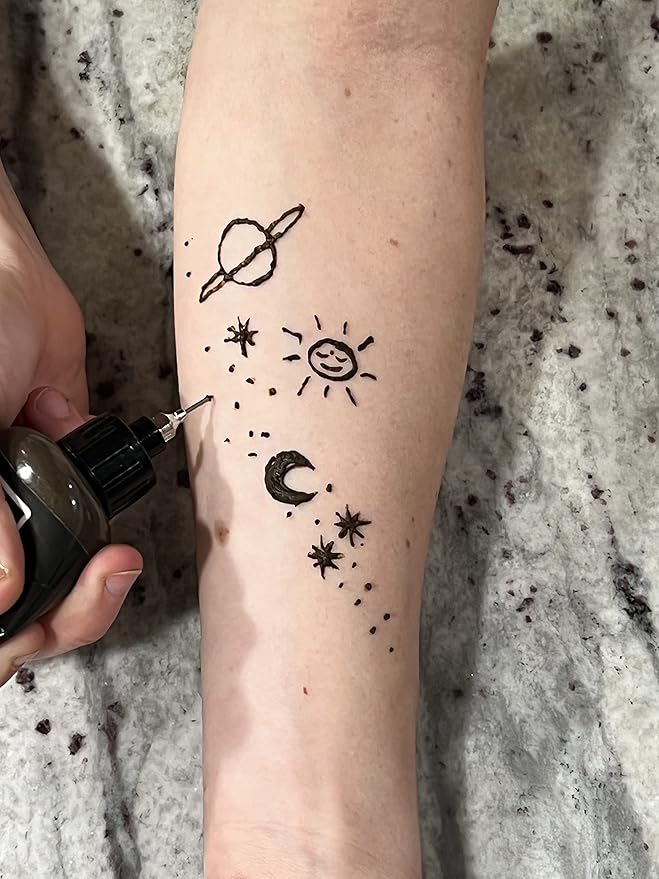 H Cone Paste Bottle - For Faux Freckles, Temporary Tattoos and body