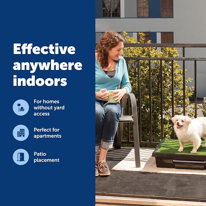 PetSafe Pet Loo Portable Dog Potty, Small | Gass Mat Toilet Alternative for Puppy Pads, Perfect for House Training and Small Spaces, Less Odor and Conveneint Clean-Up