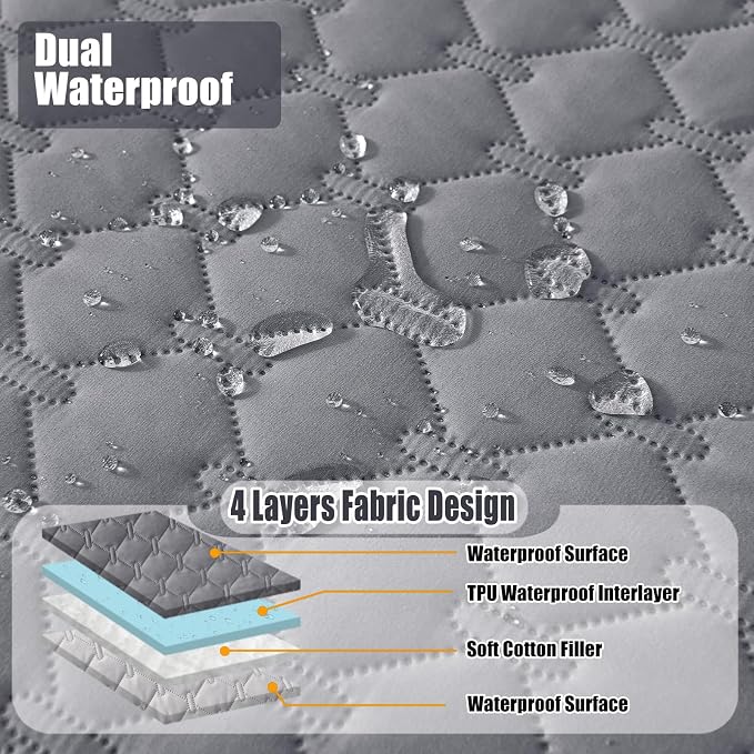 Smiry Waterproof Dog Bed Cover Blanket, Reversible Pet Blanket | Soft Reversible, Washable Leakproof Cats Dogs Couch Cover for Sofa, Couch, Furniture (82x102 Inch)