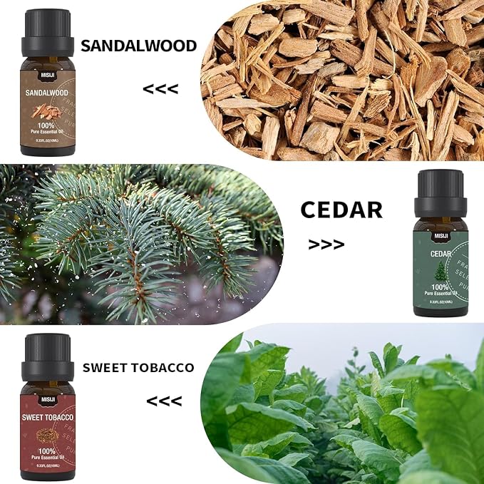 Essential Oils Set-Essential Oils for Diffuser for Home, Diffuser Oils Scents for Aromatherapy,Laundry,Candle&Soap Making,Humidifiers 6 X 10ML