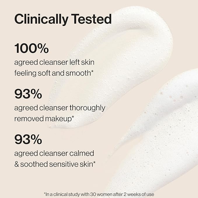 Honest Beauty Sensitive Skin Calming Cream Cleanser,Gently Cleanses Hydrates Calms,Hypoallergenic,Fragrance-Free,Vegan,4 fl oz,(Pack of 2)