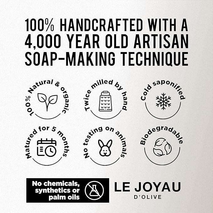 LJO Soap Handmade with Essential Oils | Only 4 All-Natural Ingredients | No Artificial Fragrances | No Titanium Dioxide | Jasmine Allure | For Men & Women | All-Skin Types | Holiday Gift | Pack of 1