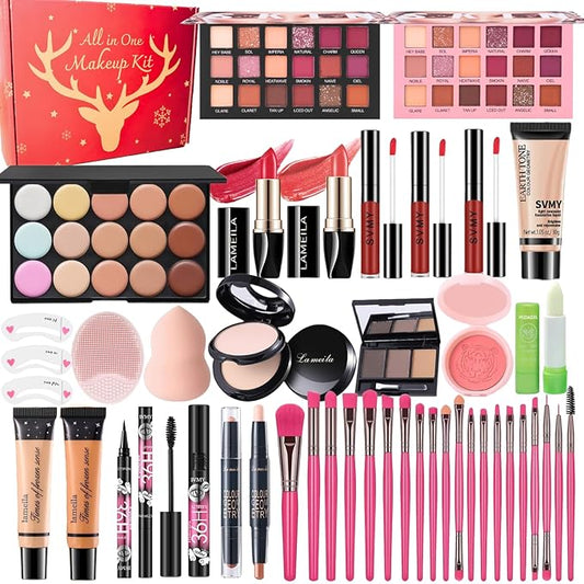 All in One Makeup Kit for Women Full Kit, 41PCS Professional Makeup Kit, Foundation Eyeshadow Lipstick Eyeliner Brush set, Complete Make Up Gift Set for Beginners and Professionals Alike
