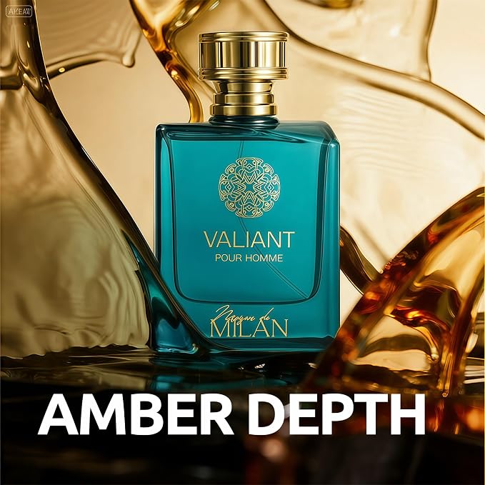A CENTER Men's Cologne Gift Set of 4(MilanValia&MLvincible&MDM&Lhomme) - 3.4 Fl Oz Each Vanilla Bourbon, Leather & Amber Floral Fragrance Luxury Eau de Toilette