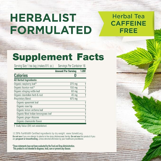 Traditional Medicinals Tea, Organic Healthy Cycle, Supports Healthy Menstrual Cycles, Includes Spearmint,16 Tea Bags (Pack of 2)