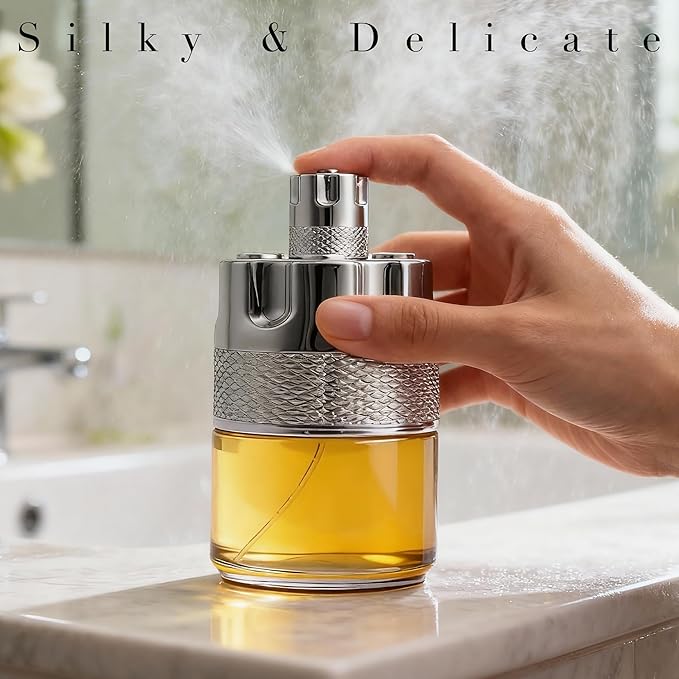 AFLUXE Azura Noir Men's Cologne, Woody Spicy Eau de Parfum, 100ml, Long Lasting Fragrance with Fresh Citrus & Vetiver, Day to Night Wear