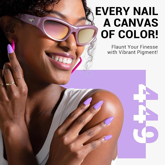 MelodySusie Thick Light Wisteria Purple Gel Nail Polish,0.5fl oz Soak Off UV LED Lavender Purple Gel Polish Gift for Women Nail Art Manicure Salon DIY Nail Design Decoration at Home-449-A1706