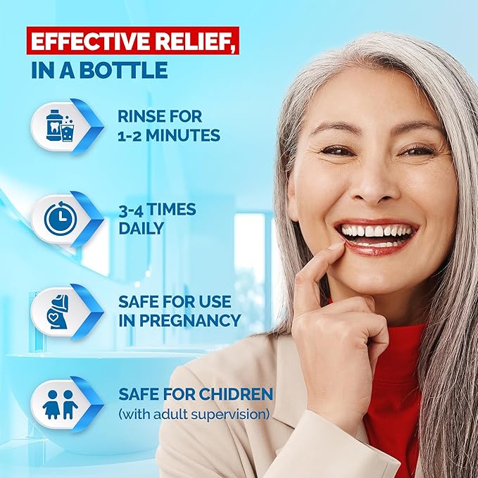 Gengigel Hyaluronic Acid Mouthrinse (150 ml), Oral Care Solution for Gum Health, Reduces Discomfort & Promotes Healing, No Alcohol or SLS, Vegan & Kosher