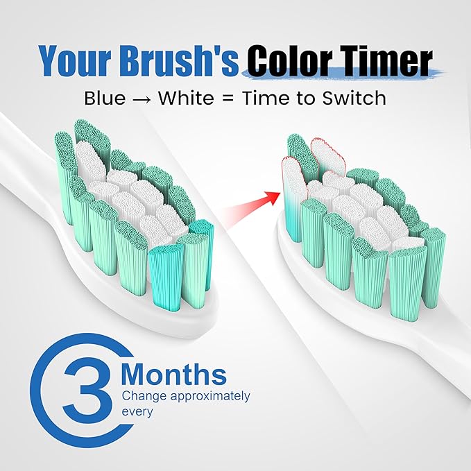 POSWEENR Replacement Toothbrush Heads Compatible with Philips Sonicare – Gentle & Effective Electric Tooth Brush Refill for Plaque Control, 10 Pack