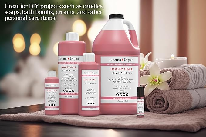 Booty Call Type 1oz. Fragrance Oil I Perfume I Skin Oil I Scented Oil. DIY Projects Such as Candles, Bath Bombs, Body Butters, Creams & Lotions. Few Drops in The Diffuser, Burners, or Warmers.
