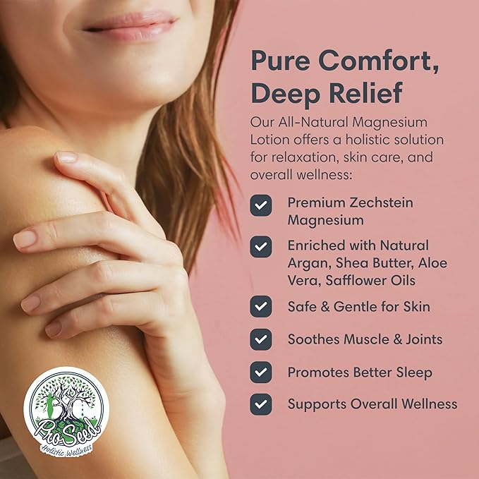 ProSeed Handmade All-Natural Magnesium Lotion – Vegan, 3000mg/oz Formula – Soothing Bedtime Body Rub for Kids, Toddlers & Pregnant Women – Butter & Oil Blend (2oz)