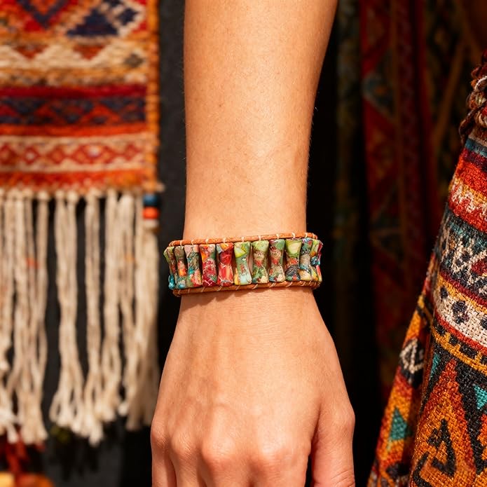 Inspirational Gifts Healing Bracelets for Women，Get Well Soon Encouragement Gifts for Women Friends Sister Mom，Handmade Natural Stone Healing boho Friendship Jewelry for women