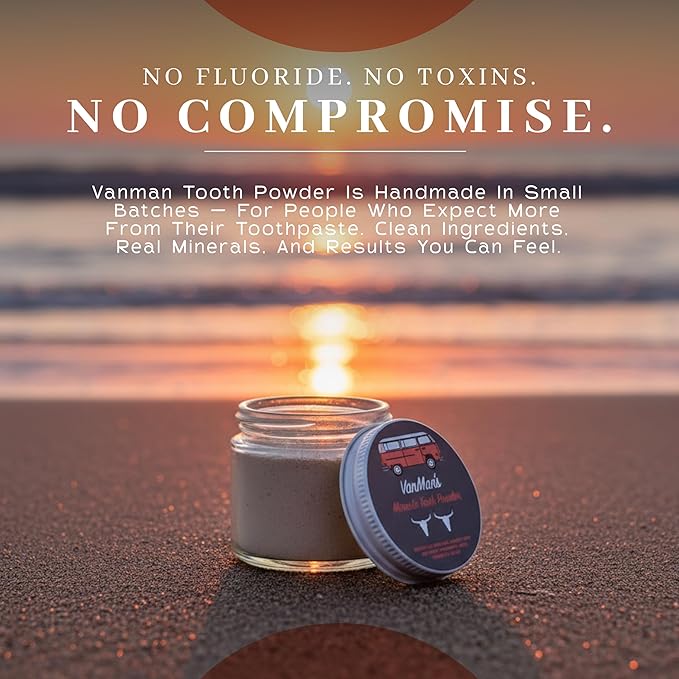 Miracle Tooth Cleaning Powder Toothpaste - Fluoride-Free Tooth Powder with Bentonite Clay, Baking Soda, Grassfed Cattle Bone, Cinnamon Oil, Sea Salt - Powdered Toothpaste - 2.2 Ounce