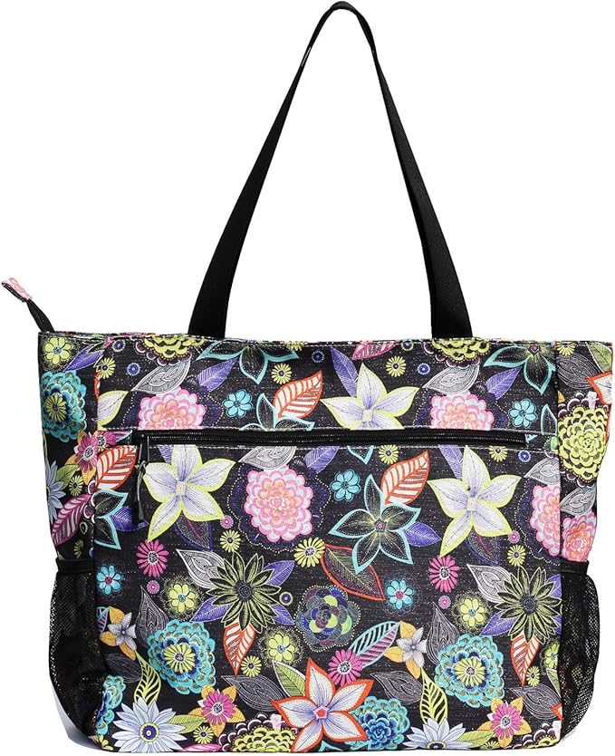 ESVAN LARGE BEACH BAG Water Resistant Lightweight 20 inch Women Oversize Tote Bag for Gym Beach Travel Pool Yoga Nurse