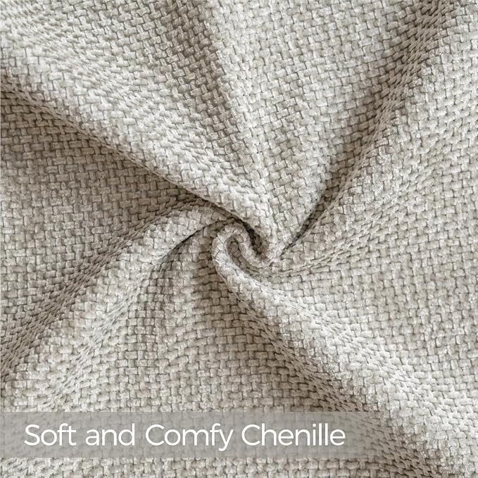 a moment Grey-Beige Chenille Throw Pillow Covers 20x20 Inch Pack of 2 Modern Decorative Throw Pillow Cases Farmhouse Cross Throw Pillowcases Home Decor for Sofa Bedroom Living Room