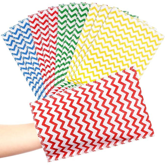 Tatuo 12 Pieces Korean Exfoliating Mitt Glove Italy Towel Body Skin Scrubber Exfoliating Scrubber for Remove Dead Skin Washcloth Korean(Small,Green, Red, Yellow, Blue)