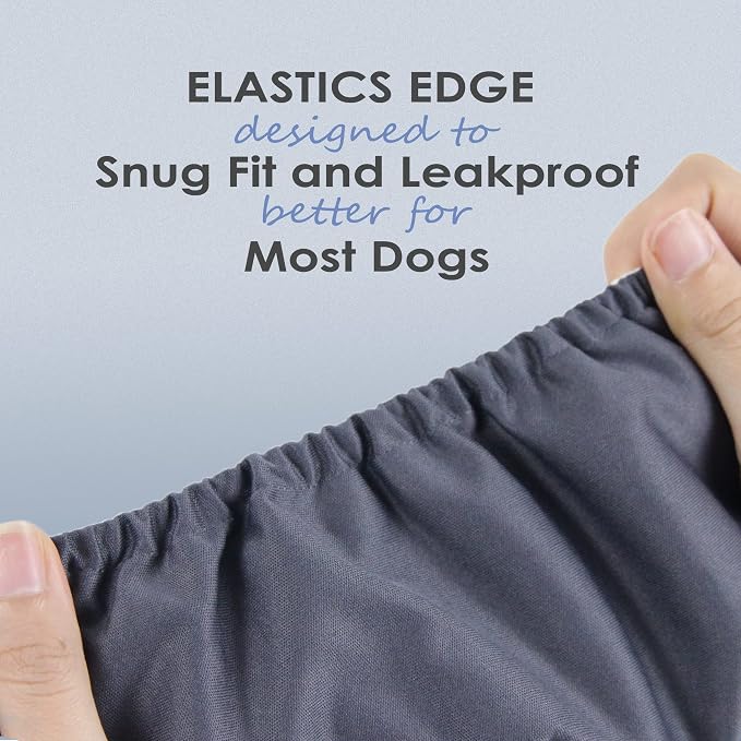 wegreeco Washable Dog Diapers - Washable Male Dog Belly Wrap - Pack of 3 - (Black, Charcoal, Navy, Medium)