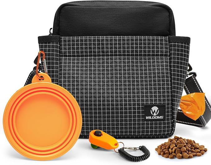 Dog Treat Pouch for Training, Magnetic Dog Walking Bag and Fanny Pack