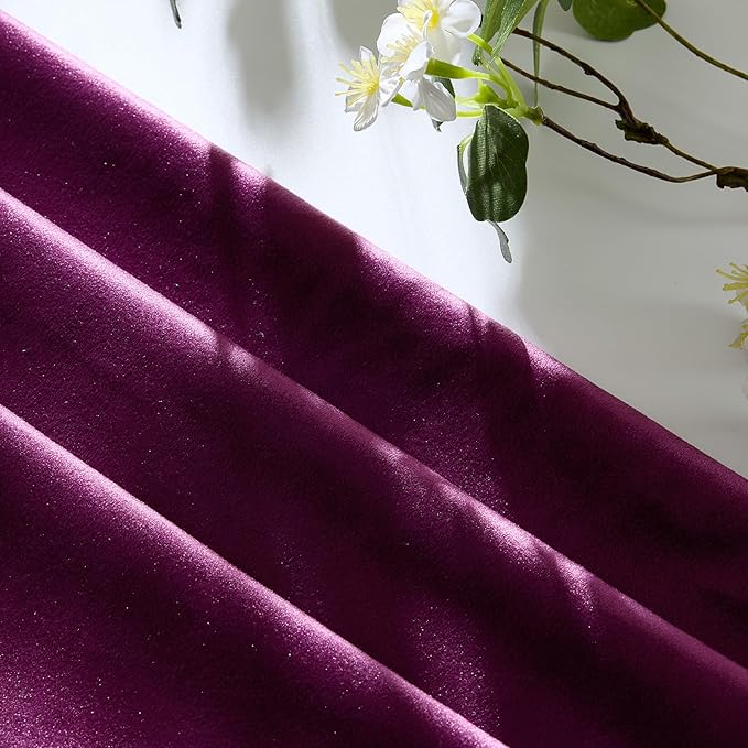 GIGIZAZA Velvet Pillow Covers 16x16 Decorative Pillows Pack of 2 Purple | Throw Pillows for Couch Sofa,280gsm Soft Textured Fabric,Luxury Modern Square Pillowcases,Home Decor Cushion Covers