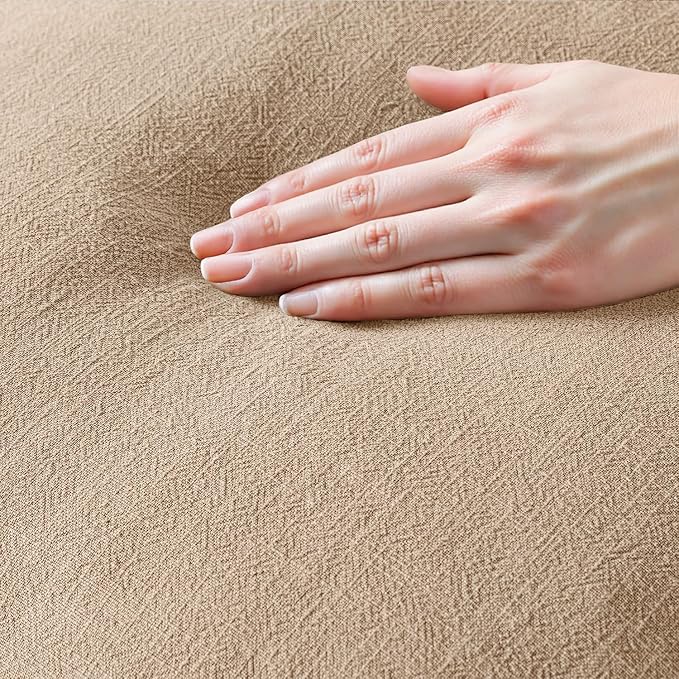 MIULEE Boho Linen Fringe Decorative Throw Pillow Covers Camel 20x20 | Set of 2, Cottagecore Decor, Boho Farmhouse Neutral Pillow Covers, Rustic Couch Cushion Cases for Sofa Bed Living Room