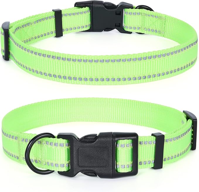 Mile High Life Reflective Dog Collar, Adjustable Lightweight Quick Release