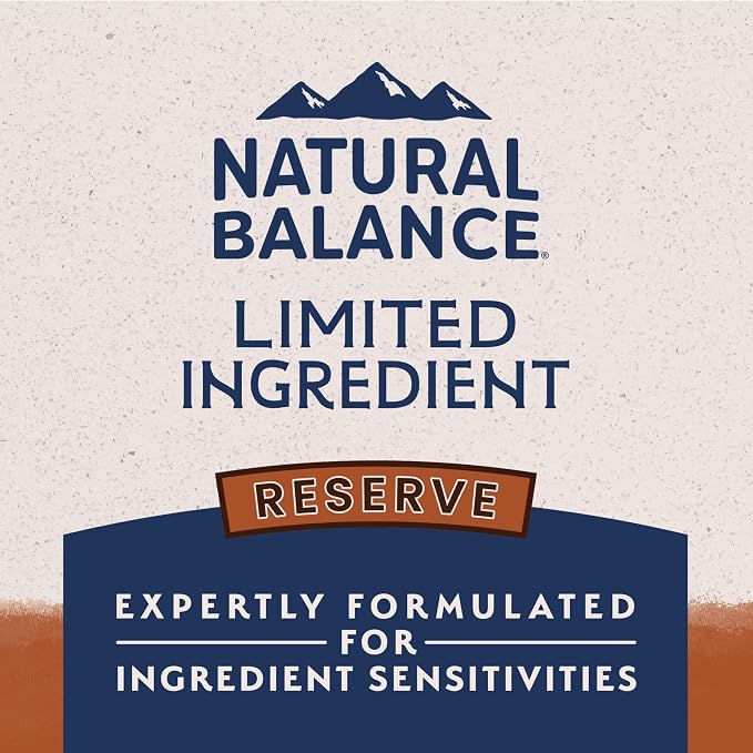 Natural Balance Limited Ingredient Dry Dog Food - Complete Nutrition for Adult Dogs - Wholesome Grains Brown Rice Recipe - Limited Ingredient Formula - 12 lb - Reserve Duck & Brown Rice