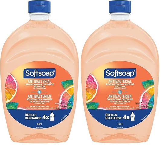 Softsoap Antibacterial Refill 50oz Crisp Clean Scent,(Pack of 2)
