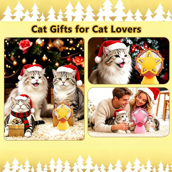 Cat Toys for Indoor Cats，Interactive Cat Toy Kitten Toys Enrichment with Adjustable Cat Food Dispenser, Slow Feeder Puzzle Removable Teaser Wand Toy for Bored Indoor Adult Cats (Orange)